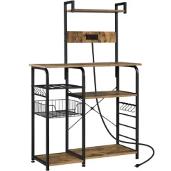 Yaheetech 4-Tier 55" Kitchen Baker's Rack With Power Outlet -Baxton Studio Store GUEST 232cd2f4 2b2a 4645 805f 42c0a45b2e3d
