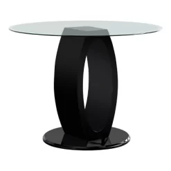 5pc Spearelton Oval Pedestal Round Dining Table Set Black - HOMES: Inside + Out -Baxton Studio Store GUEST 244bbb4f b381 4614 89ff d85f63b4fb4b