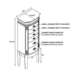 Verona Italian Influenced Jewelry Armoire Espresso - Powell Company -Baxton Studio Store GUEST 254a7cab 2dc4 43fc b821 d70ecb2050fa