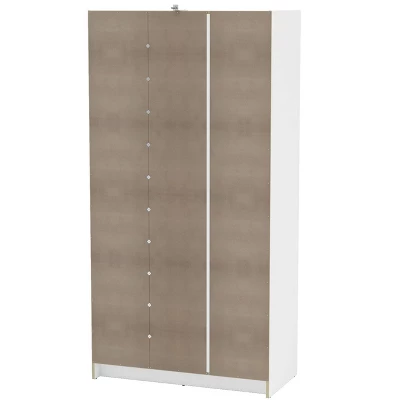 Denmark 3 Door And 2 Drawer Wardrobe White - Polifurniture 5 Denmark 3 Door And 2 Drawer Wardrobe White - Polifurniture - Image 3