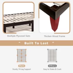 Costway Full Size Wood Bed Frame & 8'' Foam Mattress Set CertiPUR-US Certified -Baxton Studio Store GUEST 2663eb8e 930a 4929 bce7 cbe2653cfda2