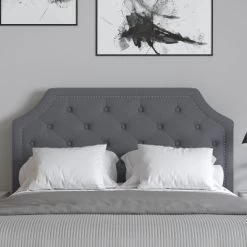 Merrick Lane Platform Bed With Slatted Support Contemporary Tufted Upholstery With Accent Nail Trim 20 Merrick Lane Platform Bed With Slatted Support Contemporary Tufted Upholstery With Accent Nail Trim -Baxton Studio Store GUEST 2705b5af 2379 467f 8acb c8cab5c85833