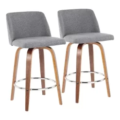 Set Of 2 Toriano Mid-Century Modern Counter Height Barstools - LumiSource -Baxton Studio Store GUEST 2778c8be cbe6 4f76 b0dc 79f2e14b78d2