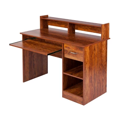 Essential Wood Computer Desk With Hutch - Onespace 14 Essential Wood Computer Desk With Hutch - Onespace - Image 12