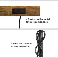 Yaheetech 67.5" H Baker’s Rack With Power Outlet For Kitchen Storage, Rustic Brown -Baxton Studio Store GUEST 289f1de0 8408 477d bbd0 d71af9e79f65