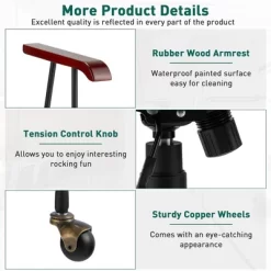 Costway Velvet Home Office Chair Swivel Adjustable Task Chair W/ Wooden Armrest -Baxton Studio Store GUEST 295110a1 e91b 43ce 9389 c004659f2d4f