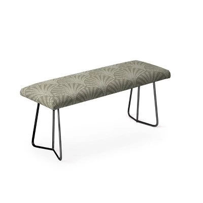 Iveta Abolina Scallop Fan Sage Bench - Deny Designs 3 Iveta Abolina Scallop Fan Sage Bench - Deny Designs