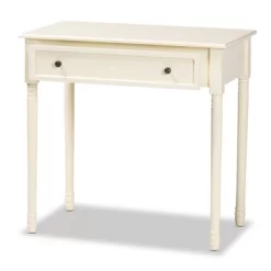 Mahler Wood 1 Drawer Console Table White - Baxton Studio -Baxton Studio Store GUEST 29d87dc2 1d63 43f4 977c 7211f15320fd