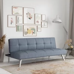 Colette Convertible Futon Sofa Bed Light Gray - Serta -Baxton Studio Store GUEST 2a9ee75c 8517 4376 827a a23143d9aa3b