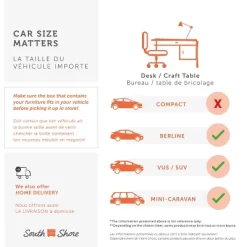Axess Desk With Keyboard Tray - South Shore -Baxton Studio Store GUEST 2b92bd62 c038 4776 b3c0 0a7863317605