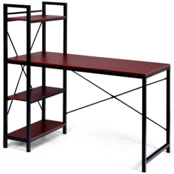 Costway 47.5'' Compact Computer Desk With 4-Tier Storage Bookshelves For Home Office -Baxton Studio Store GUEST 2bac1c11 d58b 469c 87b4 8a22de7e20aa