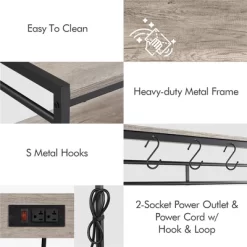 Yaheetech 4-tier 64" H Kitchen Baker's Rack With Power Outlet, Gray 10 Yaheetech 4-tier 64" H Kitchen Baker's Rack With Power Outlet, Gray -Baxton Studio Store GUEST 2baf5317 8767 46a4 a714 c2266e311b22