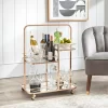 Alcott 3 Tier Bar Cart Bright Gold - Angelo:HOME -Baxton Studio Store GUEST 2c253308 de2b 4c93 9c4f 7439bb39a6fd