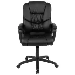 Flash Furniture Flash Fundamentals Big & Tall 400 Lb. Rated LeatherSoft Swivel Office Chair With Padded Arms -Baxton Studio Store GUEST 2d06a2b6 27fd 46b7 b861 cafad6b493af
