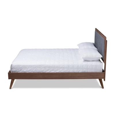 Ines Walnut Finished Wood Platform Bed - Baxton Studio 10 Ines Walnut Finished Wood Platform Bed - Baxton Studio - Image 8
