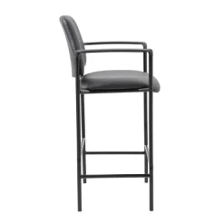 Stool With Arm Black- Boss Office Products -Baxton Studio Store GUEST 2d3ac2ad 6fc0 43a5 8de0 07e58f8053bc