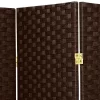 7 Ft. Tall Woven Fiber Room Divider - Dark Mocha (3 Panels) -Baxton Studio Store GUEST 2e2557d3 698d 4c5f 9c0f abe34467a805