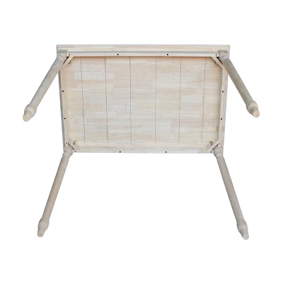 30' X 48' Solid Wood Bar Height Table With Turned Legs Unfinished - International Concepts 6 30' X 48' Solid Wood Bar Height Table With Turned Legs Unfinished - International Concepts - Image 4