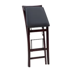 30" Keira Padded Back Folding Bar Stool Espresso Brown - Linon -Baxton Studio Store GUEST 2fc503e7 250a 406f 8439 0694e3e90b85
