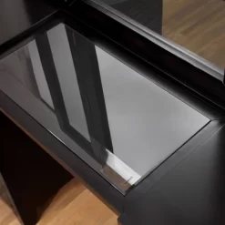 3pc Scrugham Contemporary 6 Drawer Vanity With Barstool Espresso - MiBasics -Baxton Studio Store GUEST 3007540d fef2 45f0 af0a 28dd0d5bc87b