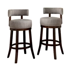 Set Of 2 24" Jefferson Counter Height Barstools With Upholstered Seat - HOMES: Inside + Out -Baxton Studio Store GUEST 300f4ebe f89a 4b1e 886d af7d0f3f1ce7
