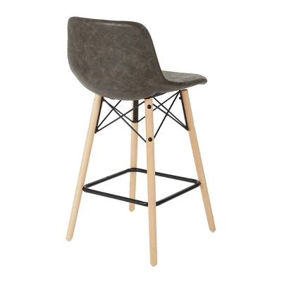 26" Allen Counter Height Barstool Dark Gray - OSP Home Furnishings 4 26" Allen Counter Height Barstool Dark Gray - OSP Home Furnishings - Image 2