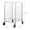 Costway 10 Sheet Aluminum Bakery Rack Silver Commercial Cookie Bun Pan Kitchen W/Wheel