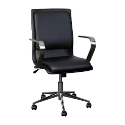 Emma And Oliver Modern Upholstered Mid-Back Home Office Chair With Arms And 5 Star Base 31 Emma And Oliver Modern Upholstered Mid-Back Home Office Chair With Arms And 5 Star Base -Baxton Studio Store GUEST 3165ca9b 4f8d 427e b1de d80b192dfdb4