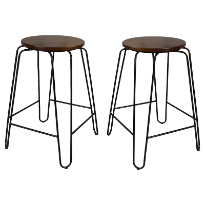 Set Of 2 24" Winston Counter Height Barstools - Carolina Chair & Table 4 Set Of 2 24" Winston Counter Height Barstools - Carolina Chair & Table - Image 2