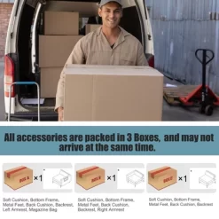 Costway Modern Modular 3-Seat Sofa Couch W/ Side Storage Pocket & Metal Leg -Baxton Studio Store GUEST 319fb282 56ba 4257 9071 cbd866b20f33