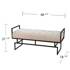 Tedges Upholstered Bench Beige/Gray - Aiden Lane 15 Tedges Upholstered Bench Beige/Gray - Aiden Lane -Baxton Studio Store GUEST 323b0ab0 6f71 4629 8014 381760bac8a0