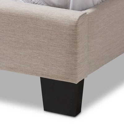 Twin Brookfield Modern And Contemporary Fabric Upholstered Bed Beige - Baxton Studio 6 Twin Brookfield Modern And Contemporary Fabric Upholstered Bed Beige - Baxton Studio - Image 4