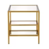 Metal Contemporary Side Table In Gold - Henn&Hart