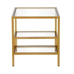 Metal Contemporary Side Table In Gold - Henn&Hart
