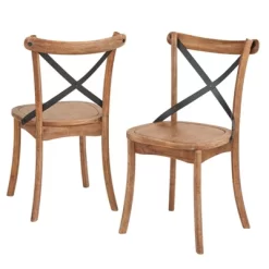 Set Of 2 Constance Cross Back Dining Chairs - Buylateral -Baxton Studio Store GUEST 339d7355 409e 488b 8d20 a9e29c55d182
