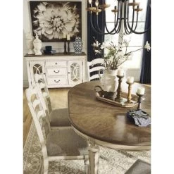 Realyn Oval Extendable Dining Table Chipped - Signature Design By Ashley -Baxton Studio Store GUEST 34892a7b 3080 4bed bf02 38961cdf233b