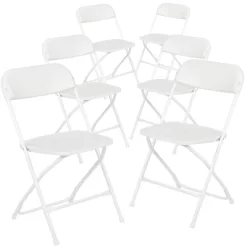 Emma And Oliver Set Of 6 Stackable Folding Plastic Chairs - 650 LB Weight Capacity -Baxton Studio Store GUEST 349aa8a1 4804 4e1a 97c1 aed18e50e59b