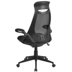 Emma And Oliver High Back Black Mesh Executive Swivel Office Chair With Flip-Up Arms -Baxton Studio Store GUEST 34ee8805 4432 4920 afb8 5e91b560304e