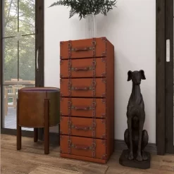 Traditional Faux Leather 6 Drawer Chest Camel Brown - Olivia & May 29 Traditional Faux Leather 6 Drawer Chest Camel Brown - Olivia & May -Baxton Studio Store GUEST 3519b1f4 ade6 4b69 984d f53e059629b3