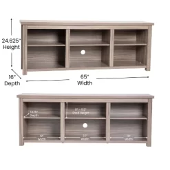 Emma And Oliver Cube Style TV Stand For Up To 80" TV's - 65" Media Console With 6 Open Storage Shelves -Baxton Studio Store GUEST 355fcddf a60e 4ada bd09 cbb7b4e2b01b