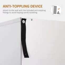 HOMCOM 66" Buffet With Hutch, Freestanding Kitchen Pantry With 2 Large Cabinets, 1 Pull Up Cabinet, 3 Drawers & Wide Countertop, White -Baxton Studio Store GUEST 371947ec d48c 47b3 b170 125f3d87458b