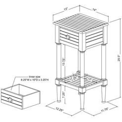 Mantella End Table - Linon -Baxton Studio Store GUEST 3851b2b0 f655 4d28 8ba6 62a35a250f91