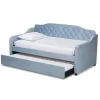 Twin Freda Velvet Tufted Daybed With Trundle Light Blue - Baxton Studio -Baxton Studio Store GUEST 3894dbe7 1e2e 4f4e ba0c b65e55efd2ee