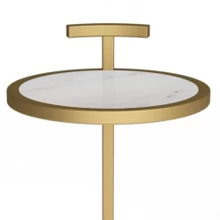 Kaplan C Side Table White/Gold - WyndenHall -Baxton Studio Store GUEST 38c532e6 418a 46df 908c 4cf2e1006dbb