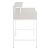 40" Contempo Desk With 2 Drawers And Shelf Hutch White Oak - OSP Home Furnishings