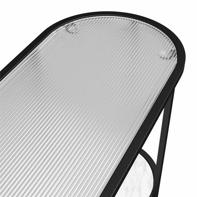 Moon Phases Console Table White Marble/Glass - Mr. Kate 8 Moon Phases Console Table White Marble/Glass - Mr. Kate - Image 6