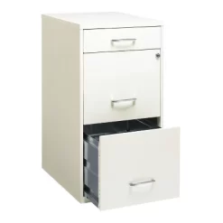 Space Solutions 3 Drawer Letter Width Vertical File Cabinet With Pencil Drawer Pearl White -Baxton Studio Store GUEST 3b848a21 517e 47a6 aa38 17cd502a6674