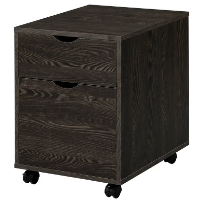 Noorvik 7 Drawer Writing Desk Set With 2 File Cabinets Dark Oak - Coaster 4 Noorvik 7 Drawer Writing Desk Set With 2 File Cabinets Dark Oak - Coaster - Image 2