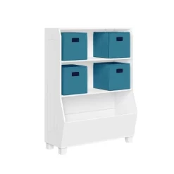 34" Kids' Bookcase With Toy Organizer And 4 Bins - RiverRidge Home -Baxton Studio Store GUEST 3d013701 fc93 4377 8c5a e2c349b0241d