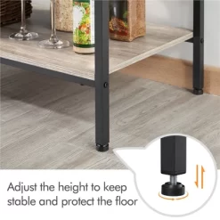 Yaheetech 4-tier 64" H Kitchen Baker's Rack With Power Outlet, Gray 13 Yaheetech 4-tier 64" H Kitchen Baker's Rack With Power Outlet, Gray -Baxton Studio Store GUEST 3dbb6d1c 6ea9 4380 a53c 92dd8c0f629b